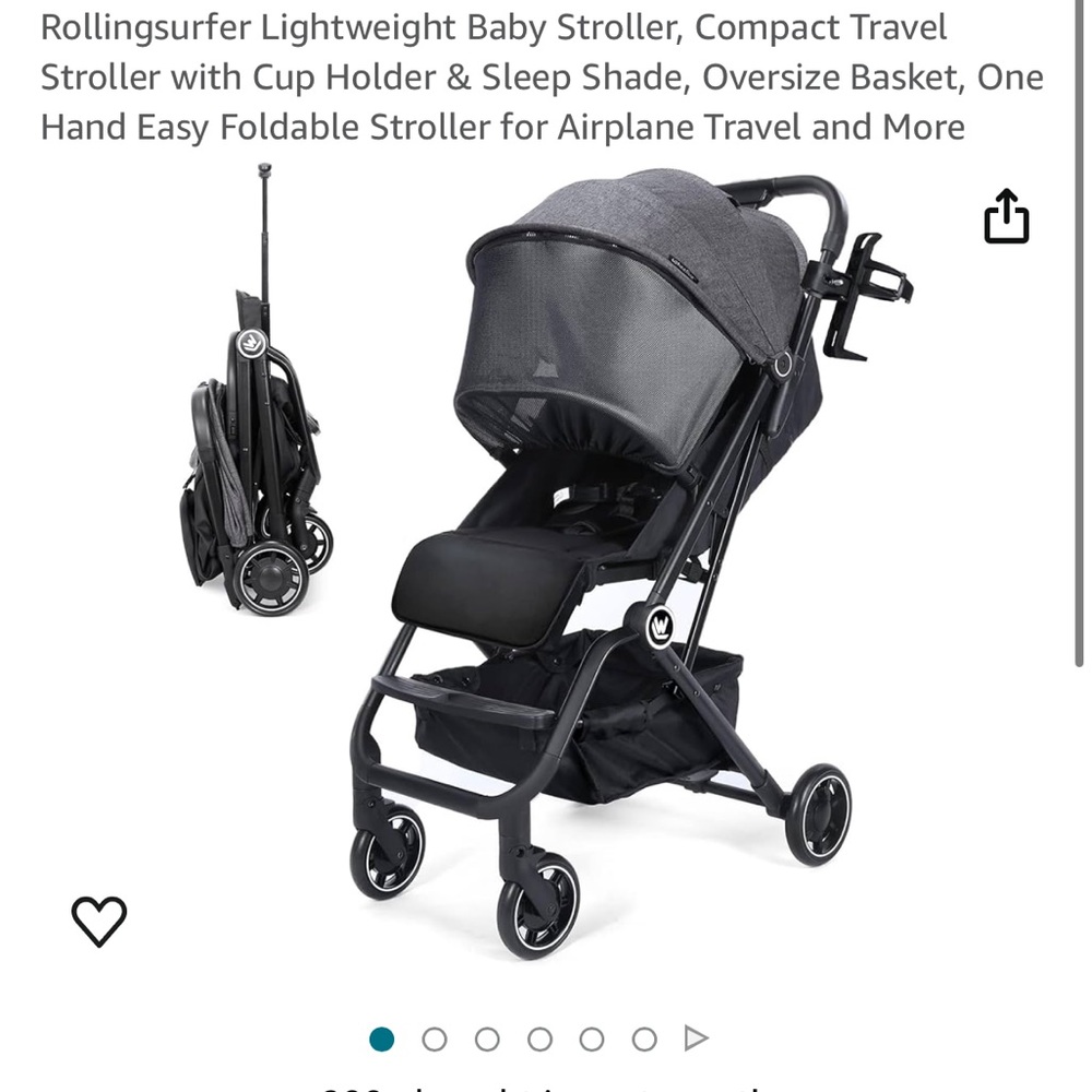 Rollingsurfer lightweight baby stroller